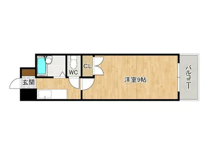 第9エルザビル(1K/6階)の間取り写真