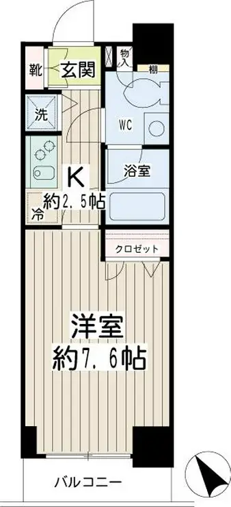 アーバンスクエア鶴見中央 6階階 間取り