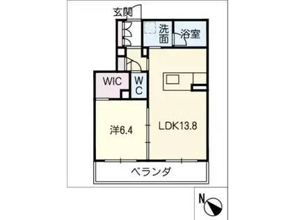 エクセレントラックA(1LDK/2階)の間取り写真