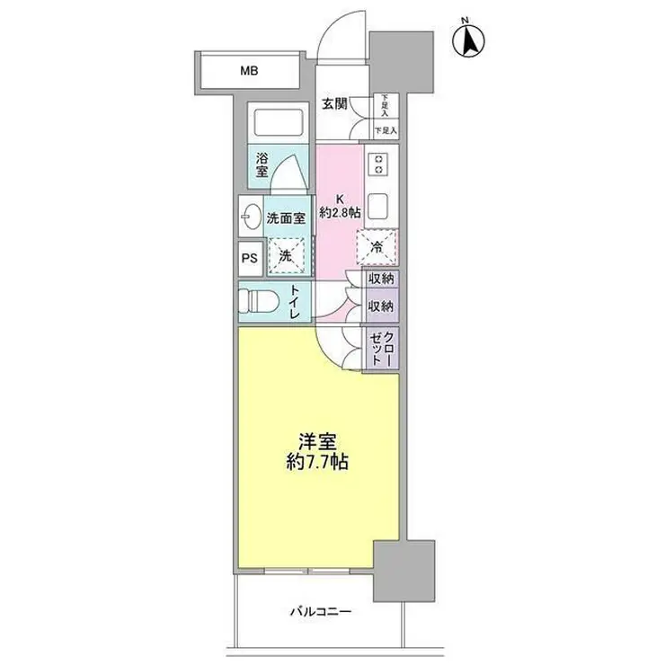 スタイリオ品川中延 5階階 間取り