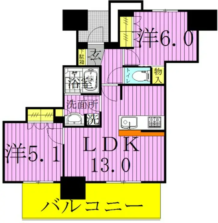 ライオンズタワー柏 9階階 間取り