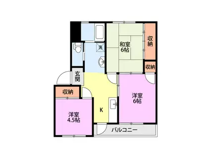 新和ハイツ(3DK/3階)の間取り写真