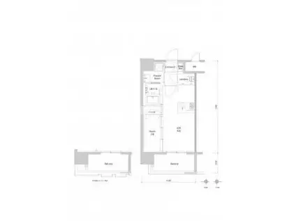 エンクレスト博多PARKSIDE(1LDK/6階)の間取り写真
