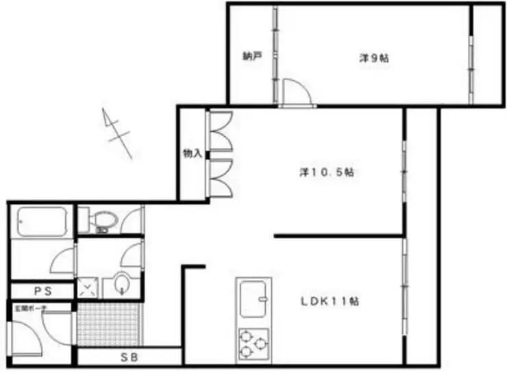 パティオ駒岡本館 3階階 間取り