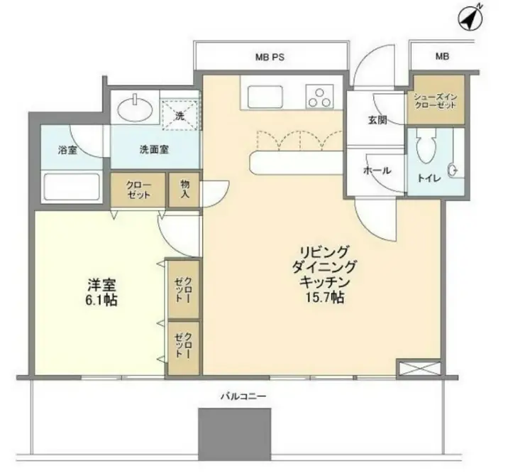 リガーレ日本橋人形町 36階階 間取り