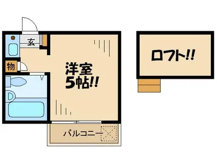 エミネンス三沢(ワンルーム/1階)の間取り写真