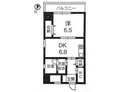 イ・メゾン麹屋(1DK/5階)の間取り写真