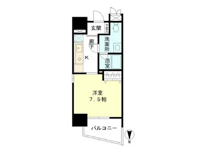 マイプレジール広尾(1K/3階)の間取り写真