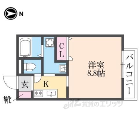 アーベルハイム(1K/1階)の間取り写真