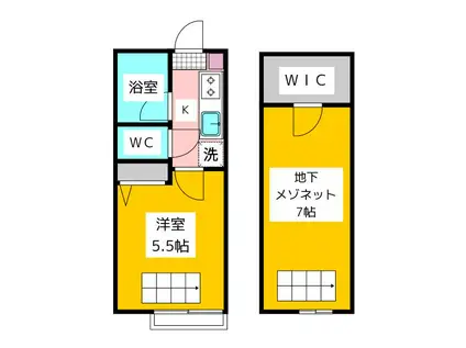 田無ロイヤルハイツ(2K/1階)の間取り写真
