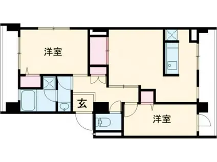 淡路島テラス(2LDK/1階)の間取り写真