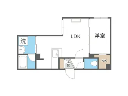ASTER S14(1LDK/1階)の間取り写真