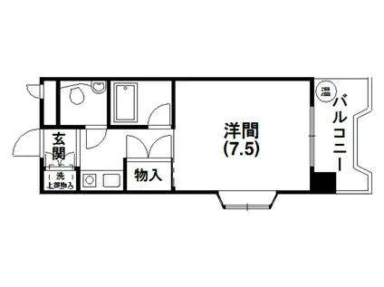 メゾンベルシャンブル(1K/3階)の間取り写真