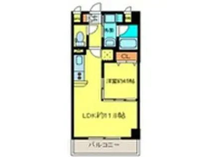 プラウドフラット河原町(1LDK/6階)の間取り写真