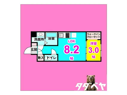 AMIRL PREMIER HEIAN-DORI(1LDK/5階)の間取り写真