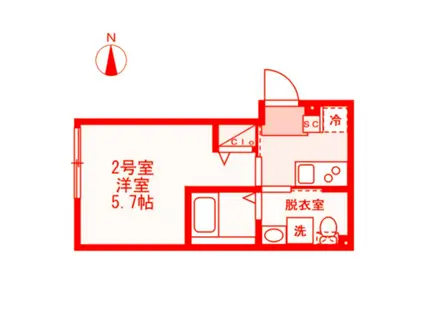 ベイハウス金沢文庫(1K/1階)の間取り写真