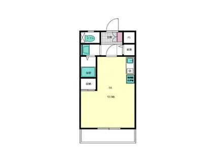 ノース・メゾン・ラ・コリンA棟(1K/3階)の間取り写真