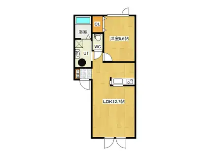 CLASS II(1LDK/1階)の間取り写真