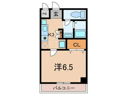 NSハイム(1K/3階)の間取り写真
