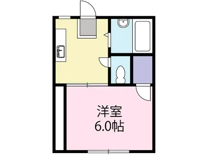 コーポ野島(1K/1階)の間取り写真