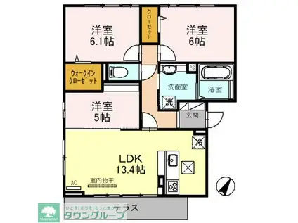 いつき 壱(3LDK/1階)の間取り写真