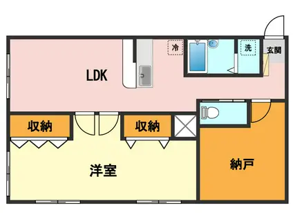 サイプレスガーデン(1SLDK/1階)の間取り写真