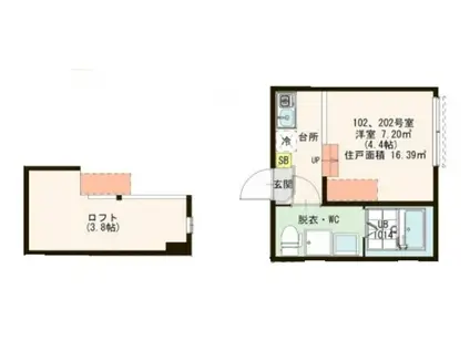 PETITMAISON ARBRE(ワンルーム/1階)の間取り写真