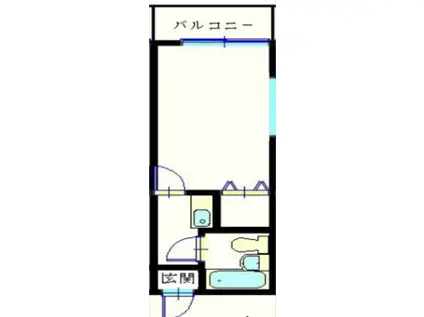 サンプラザ港南中央IIB棟(ワンルーム/1階)の間取り写真