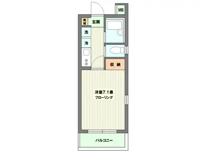 ルシエル(1K/3階)の間取り写真