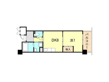 明泉寺シティコート(1DK/1階)の間取り写真