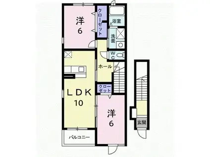 ＪＲ東海道本線 沼津駅 徒歩29分 2階建 築15年(2LDK/2階)の間取り写真
