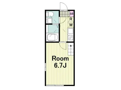 アザーレ・プラネ日吉(1K/1階)の間取り写真