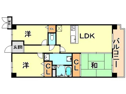 グレーシィ須磨アルテピアⅡ番街(3LDK/12階)の間取り写真