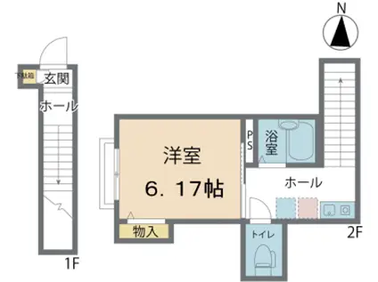 アヴニール(1K/2階)の間取り写真