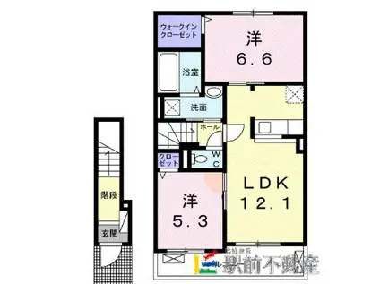 リーブル ハウスII(2LDK/2階)の間取り写真
