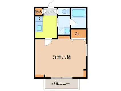 アップルコート本郷(1K/3階)の間取り写真