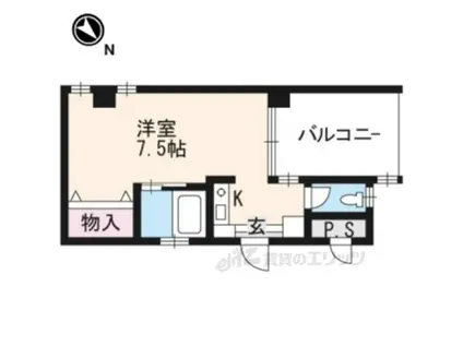 VIRGO北山(1K/2階)の間取り写真