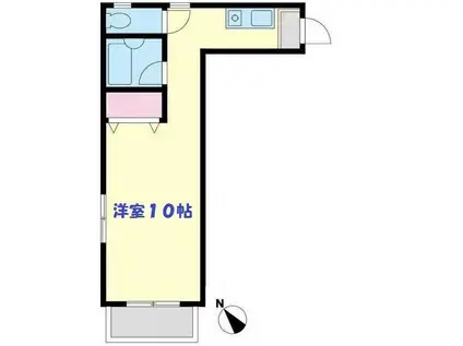 榎田ビル(ワンルーム/3階)の間取り写真