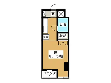 岡田ビル(ワンルーム/3階)の間取り写真