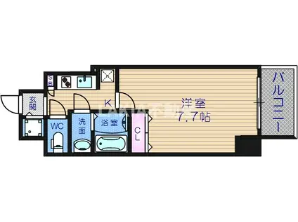 S-RESIDENCE緑橋駅前(1K/11階)の間取り写真