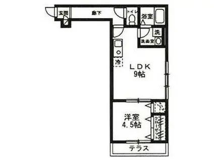 イーグルワン(1LDK/3階)の間取り写真