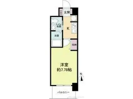 プロスペクト中之島(1K/7階)の間取り写真