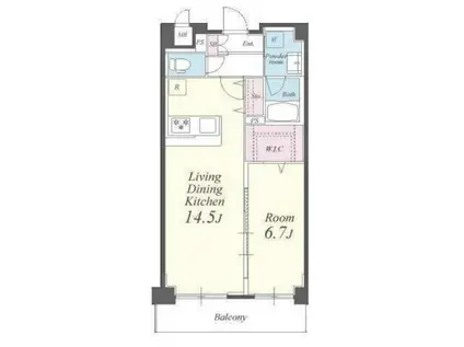 COSMO STUDY HILLS コスモスタディヒルズ(1LDK/6階)の間取り写真