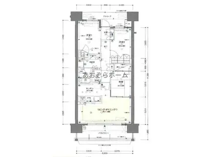 ザ・パークハウス舟入南(2SLDK/14階)の間取り写真