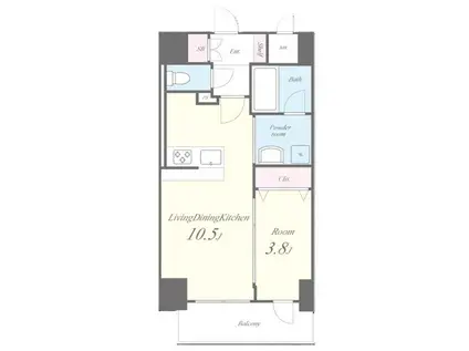 メゾンレクト(1LDK/12階)の間取り写真