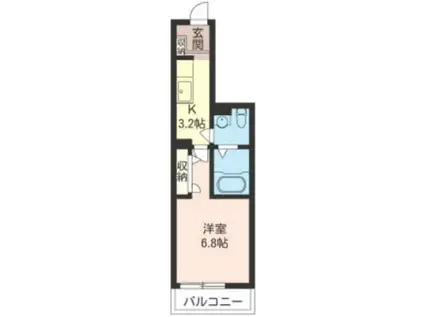 フレグランスSII(1K/1階)の間取り写真