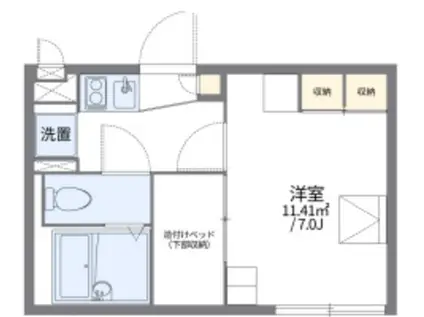 レオパレスタウンコートII(1K/2階)の間取り写真