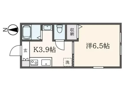 アングロワール(1K/2階)の間取り写真