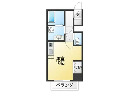 カサ・モンテ(1K/2階)の間取り写真