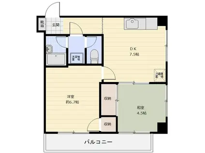 小瀬ビル(2DK/3階)の間取り写真